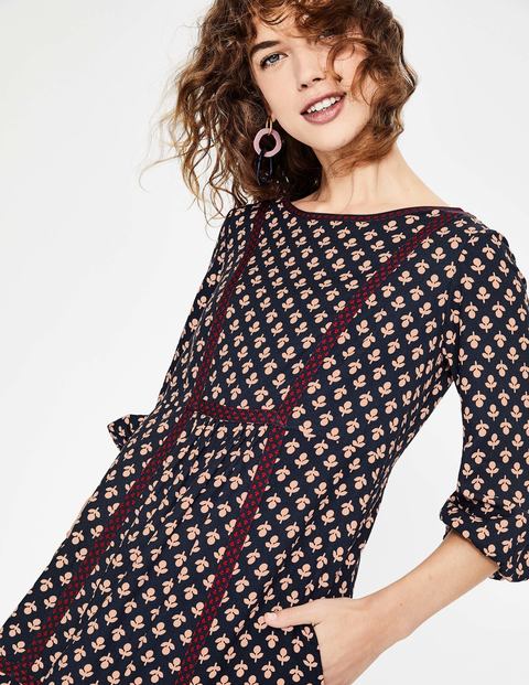 Luna Dress - Navy and Milkshake Bud Luna Dress - Navy and Milkshake Bud