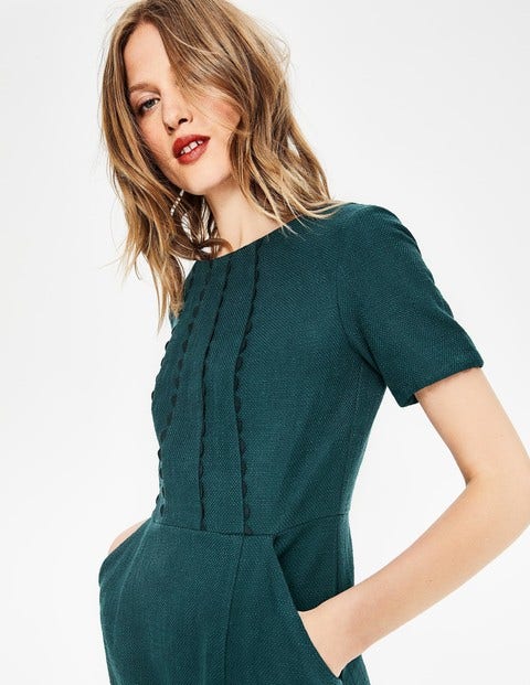 Scallop Jane Textured Dress - Seaweed Scallop Jane Textured Dress - Seaweed