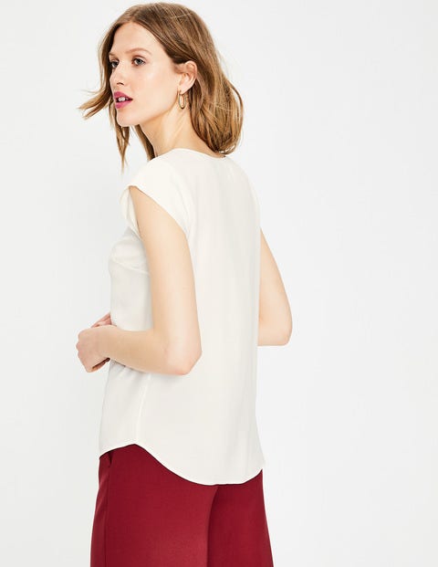 Pleat Front Top - Ivory Pleat Front Top - Ivory