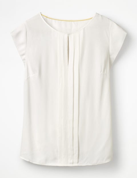 Pleat Front Top - Ivory Pleat Front Top - Ivory