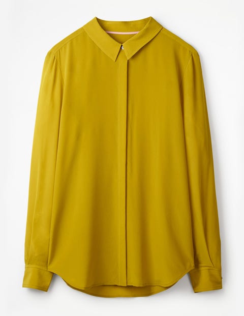 Silk Shirt - Hot Mustard Silk Shirt - Hot Mustard