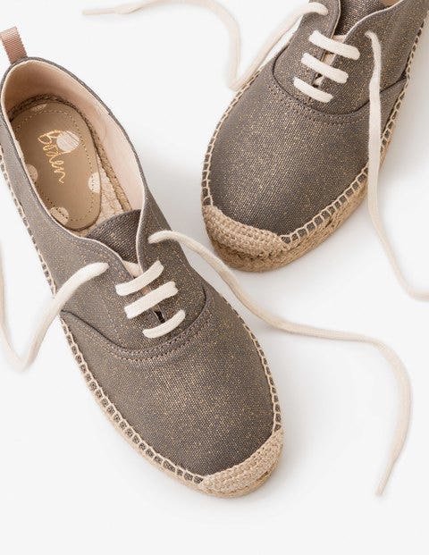 Mila Espadrilles - Gilded Grey Mila Espadrilles - Gilded Grey