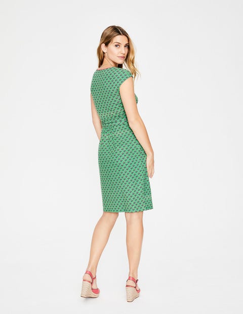 Margot Jersey Dress - Foliage Ditsy Woodblock Margot Jersey Dress - Foliage Ditsy Woodblock
