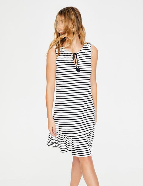 Robe Arabella En Jersey - Rayé Ivoire/Bleu Marine Robe Arabella En Jersey - Rayé Ivoire/Bleu Marine