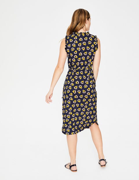 Lois Jersey Dress - Navy Flower Cups Lois Jersey Dress - Navy Flower Cups
