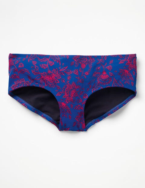 Mix & Match Bikini Shorts - Noble Blue Wild Flower Mix & Match Bikini Shorts - Noble Blue Wild Flower
