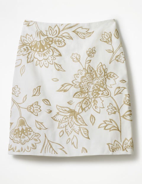 Fun Embroidered Skirt - White Fun Embroidered Skirt - White