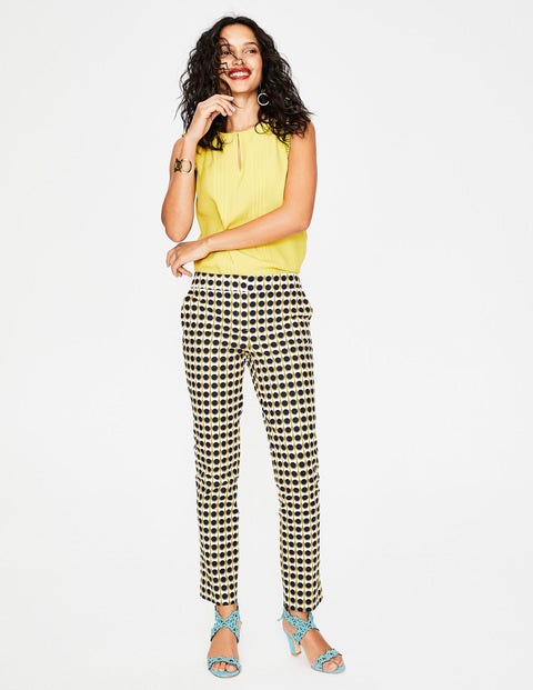 Richmond 7/8 Trousers - Navy Pollen, Retro Spot Small Richmond 7/8 Trousers - Navy Pollen, Retro Spot Small