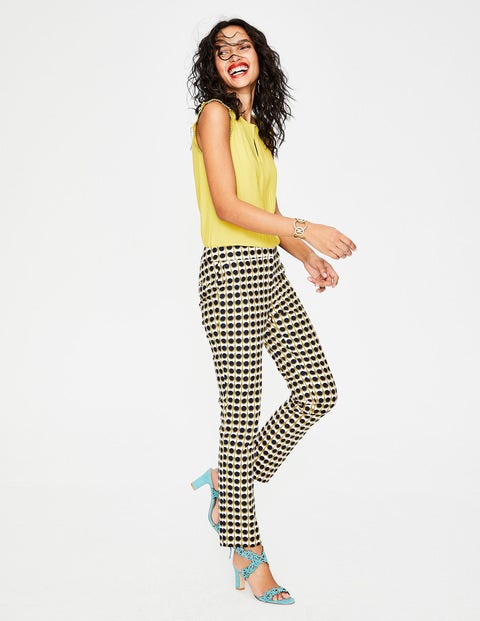 Richmond 7/8 Trousers - Navy Pollen, Retro Spot Small Richmond 7/8 Trousers - Navy Pollen, Retro Spot Small