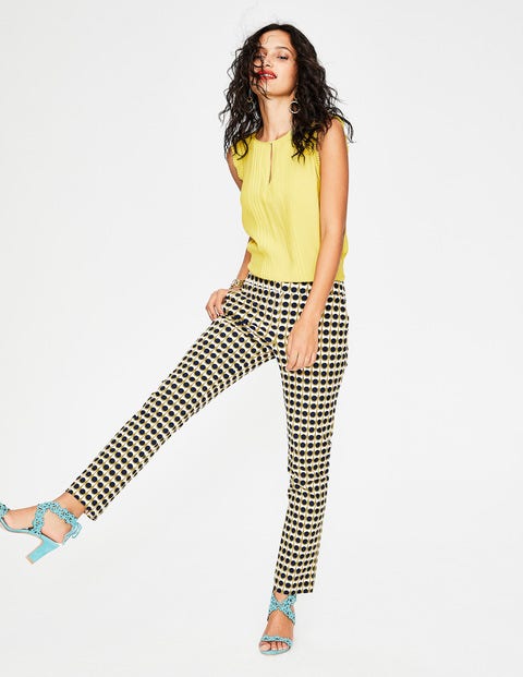 Richmond 7/8 Trousers - Navy Pollen, Retro Spot Small Richmond 7/8 Trousers - Navy Pollen, Retro Spot Small