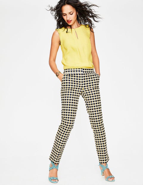Richmond 7/8 Trousers - Navy Pollen, Retro Spot Small Richmond 7/8 Trousers - Navy Pollen, Retro Spot Small