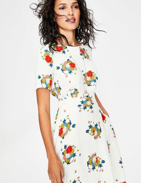 Ruth Midi Dress - Ivory Blooming Bouquet Ruth Midi Dress - Ivory Blooming Bouquet