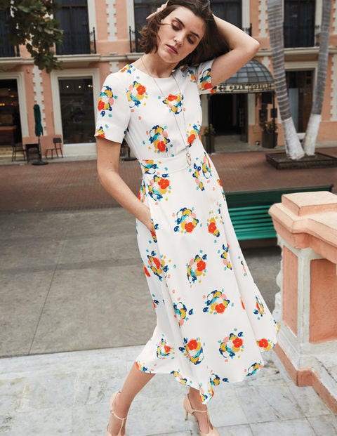 Ruth Midi Dress - Ivory Blooming Bouquet Ruth Midi Dress - Ivory Blooming Bouquet