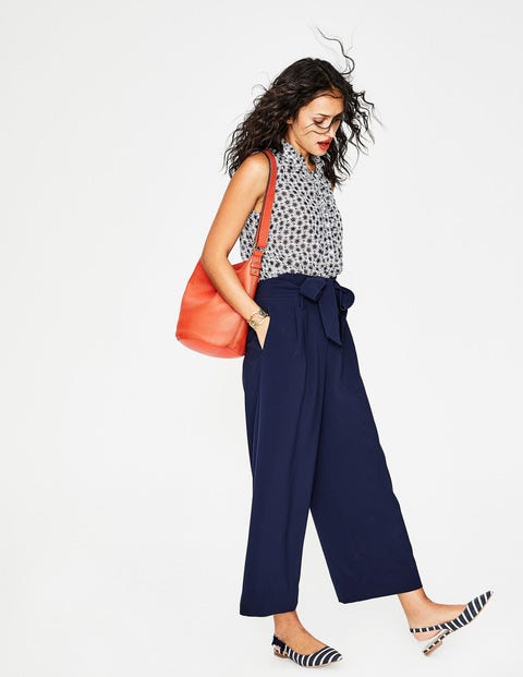 Rose Ruffle Shirt - Navy, Mini Stylised Flower Rose Ruffle Shirt - Navy, Mini Stylised Flower