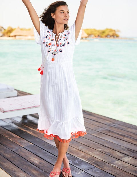 Evelyn Embroidered Dress - Ivory Evelyn Embroidered Dress - Ivory