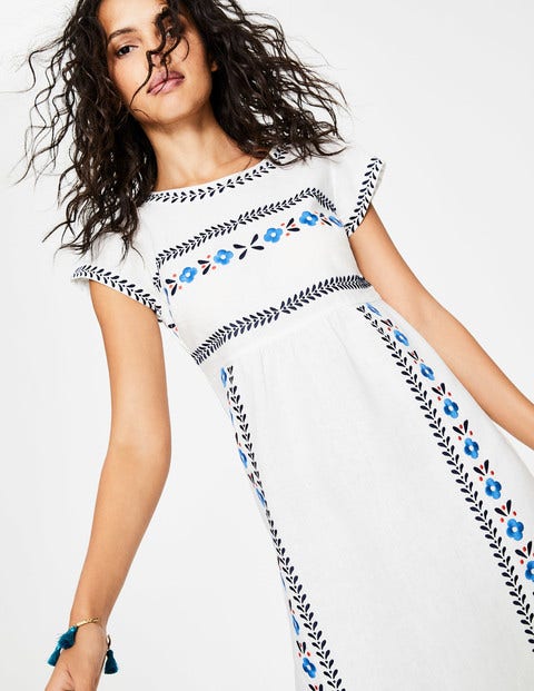 Dora Embroidered Dress - Ivory Dora Embroidered Dress - Ivory