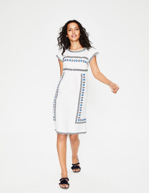 Dora Embroidered Dress - Ivory Dora Embroidered Dress - Ivory