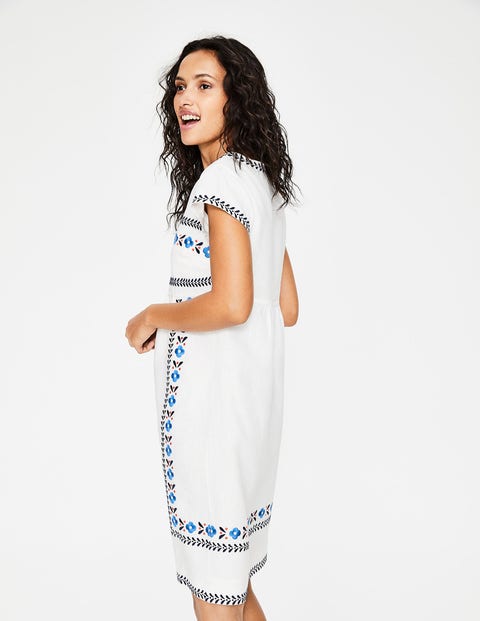 Dora Embroidered Dress - Ivory Dora Embroidered Dress - Ivory