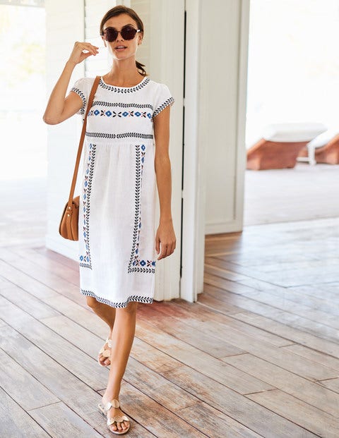 Dora Embroidered Dress - Ivory Dora Embroidered Dress - Ivory