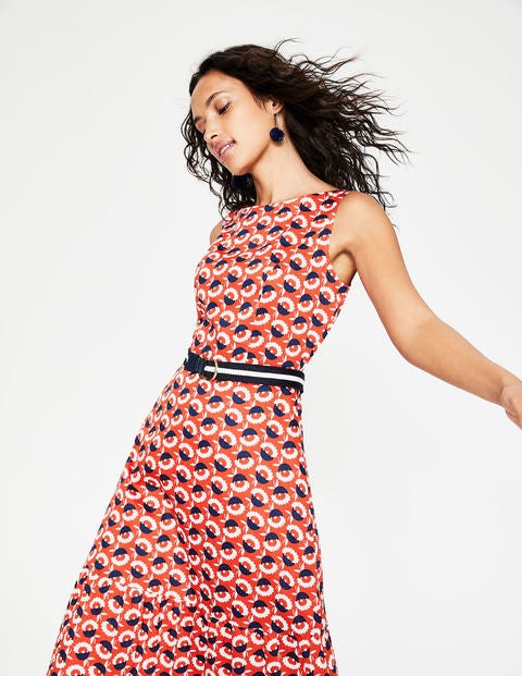 Thea Midi Dress - Blood Orange Flower Cup Thea Midi Dress - Blood Orange Flower Cup