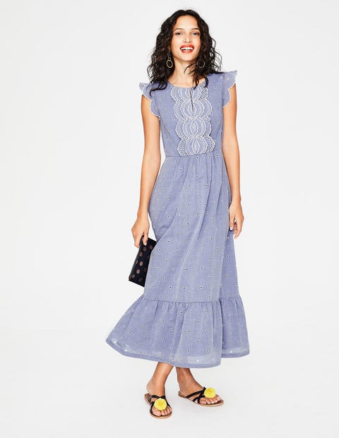 Lucinda Kleid Mit Lochstickerei - Faux-Uni/Naturweiß, Stickerei Lucinda Kleid Mit Lochstickerei - Faux-Uni/Naturweiß, Stickerei