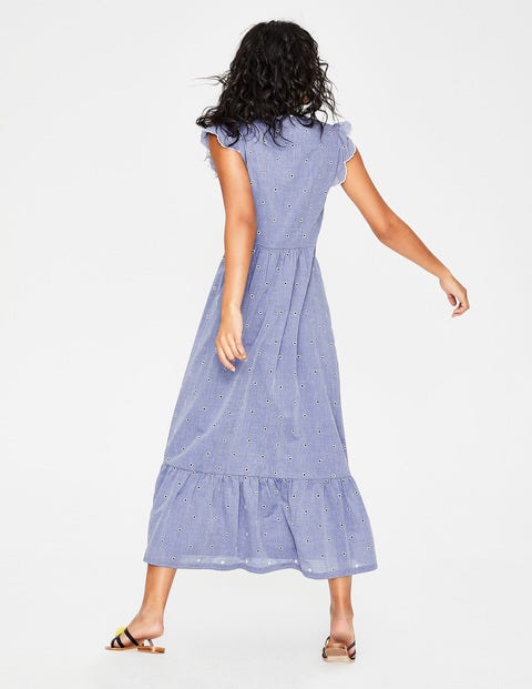 Lucinda Kleid Mit Lochstickerei - Faux-Uni/Naturweiß, Stickerei Lucinda Kleid Mit Lochstickerei - Faux-Uni/Naturweiß, Stickerei