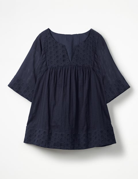 Helene Broderie Top - Navy Helene Broderie Top - Navy