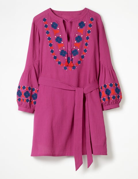 Odetta Embroidered Kaftan - Fuchsia Odetta Embroidered Kaftan - Fuchsia