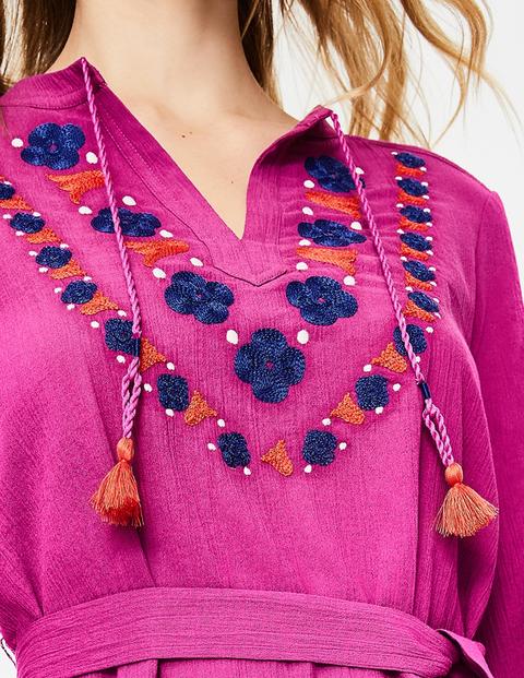 Odetta Embroidered Kaftan - Fuchsia Odetta Embroidered Kaftan - Fuchsia