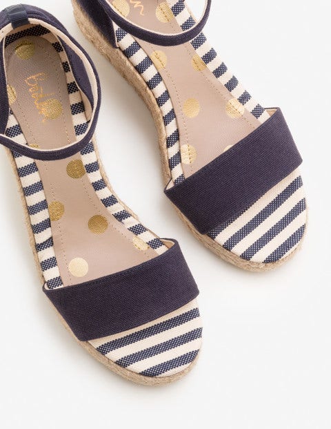 Edana Espadrille Wedges - Navy Edana Espadrille Wedges - Navy
