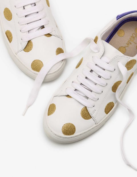 Hollie Sneakers - Gold Embroidered Spot Hollie Sneakers - Gold Embroidered Spot