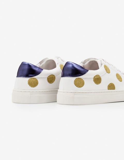 Hollie Sneakers - Gold Embroidered Spot Hollie Sneakers - Gold Embroidered Spot