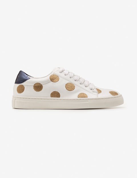 Hollie Sneakers - Gold Embroidered Spot Hollie Sneakers - Gold Embroidered Spot