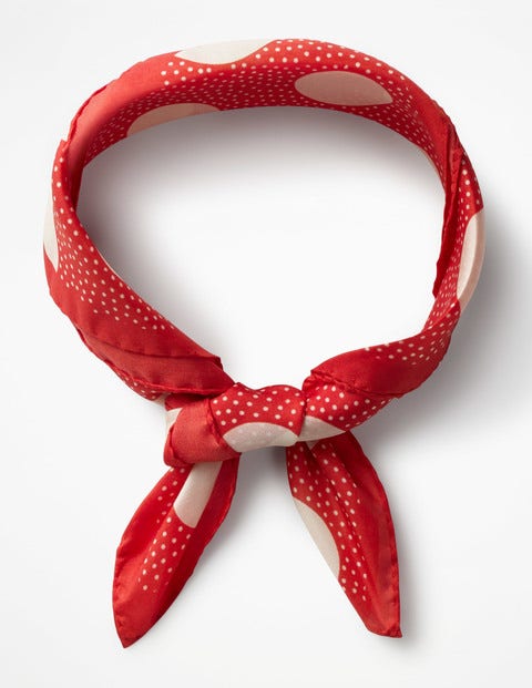 Loralie Silk Scarf - Postbox Red Spot Loralie Silk Scarf - Postbox Red Spot