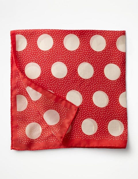 Loralie Silk Scarf - Postbox Red Spot Loralie Silk Scarf - Postbox Red Spot