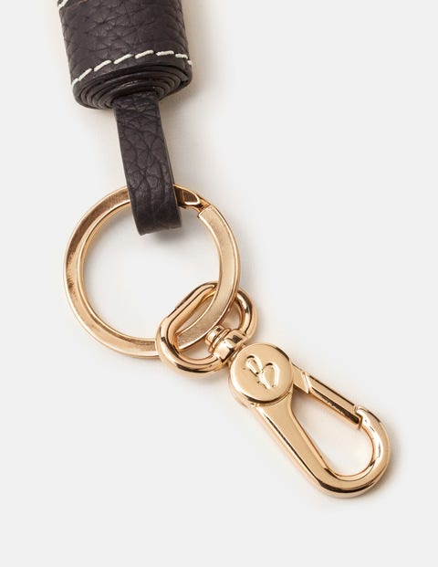 Leather Tassel Keyring - Navy Leather Tassel Keyring - Navy
