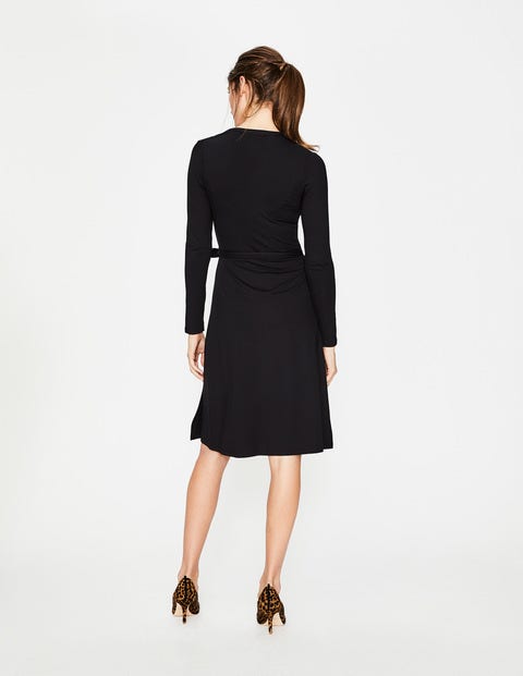Wrap Jersey Dress - Black Wrap Jersey Dress - Black