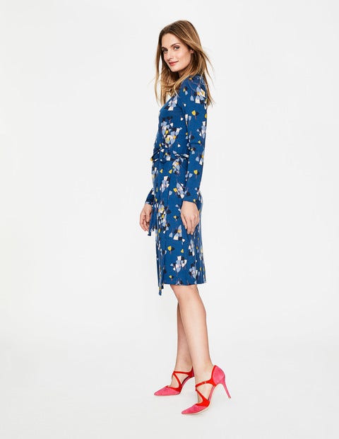 Wrap Jersey Dress - Riviera Blue Tulip Wrap Jersey Dress - Riviera Blue Tulip