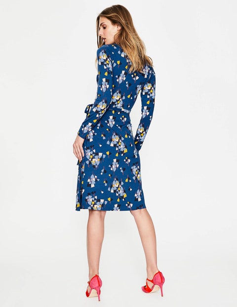 Wrap Jersey Dress - Riviera Blue Tulip Wrap Jersey Dress - Riviera Blue Tulip