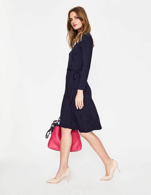 Wrap Jersey Dress - Navy Wrap Jersey Dress - Navy