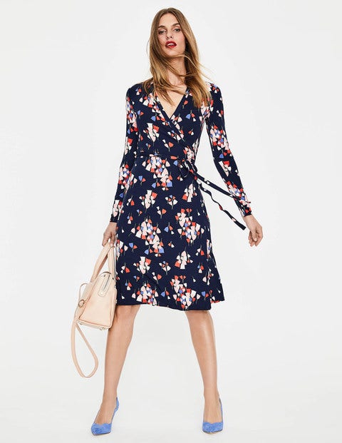Wrap Jersey Dress - Navy Tulip Wrap Jersey Dress - Navy Tulip