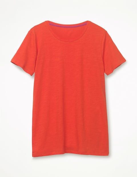 The Cotton Crew Neck Tee - Red Pop The Cotton Crew Neck Tee - Red Pop