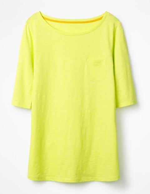 The Cotton Boat Neck Tee - Citrus The Cotton Boat Neck Tee - Citrus