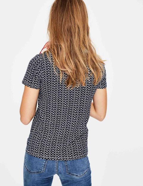 Printed Crew Neck Tee - Navy Glasses Printed Crew Neck Tee - Navy Glasses