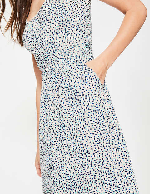 Robe Margot en jersey - Ivoire à Pois Multicolores Robe Margot en jersey - Ivoire à Pois Multicolores