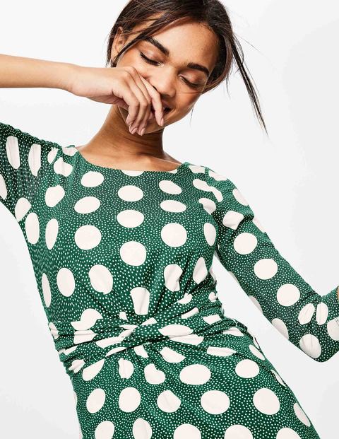 Michelle Jersey Dress - Sap Green Spot on Spot Michelle Jersey Dress - Sap Green Spot on Spot