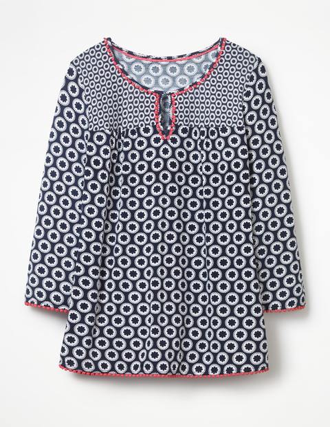 Tessa Jersey Top - Navy Pompom Spot Tessa Jersey Top - Navy Pompom Spot