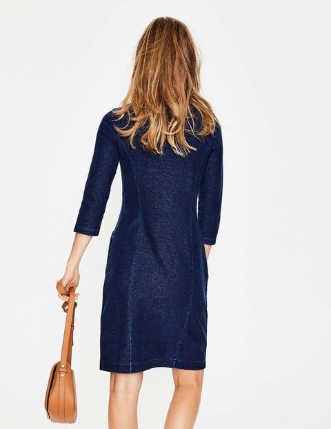 Trinity Jersey Dress - Dark Denim Trinity Jersey Dress - Dark Denim