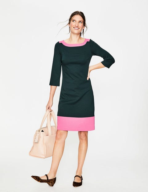 Siobhan Ponte Dress - Midnight Garden Green/Pink Siobhan Ponte Dress - Midnight Garden Green/Pink