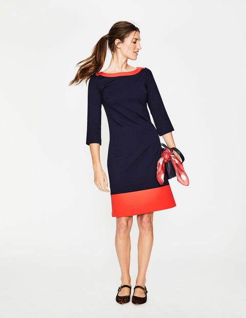 Siobhan Ponte Dress - Navy/Red Pop Siobhan Ponte Dress - Navy/Red Pop